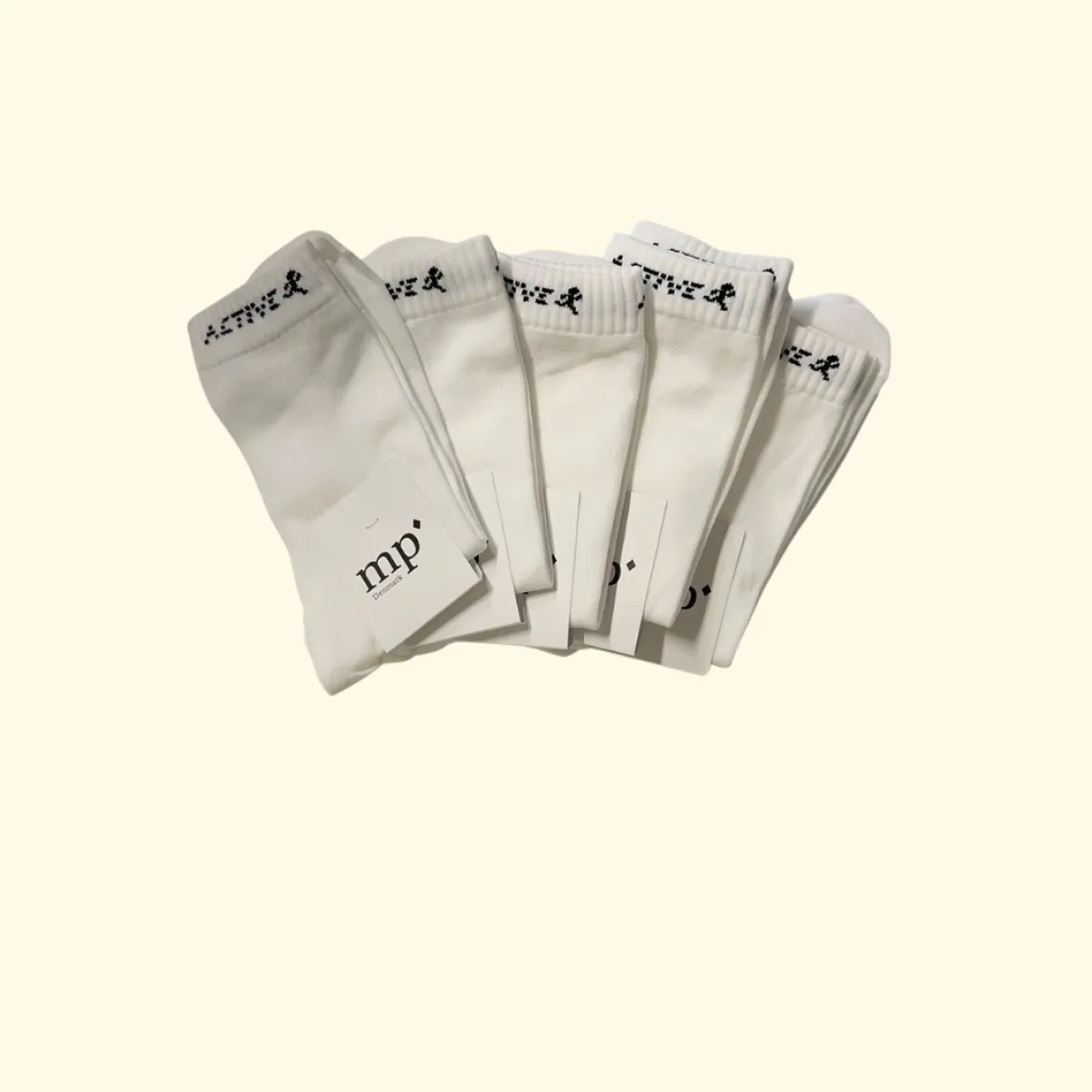 Active socks - Høj - 5-pak - Hvid