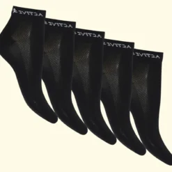 Active socks - Lav - 5-pak - Sort