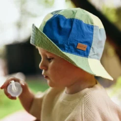 Block poplin hat