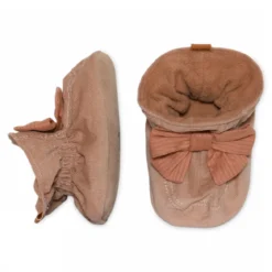 Bow textile slippers