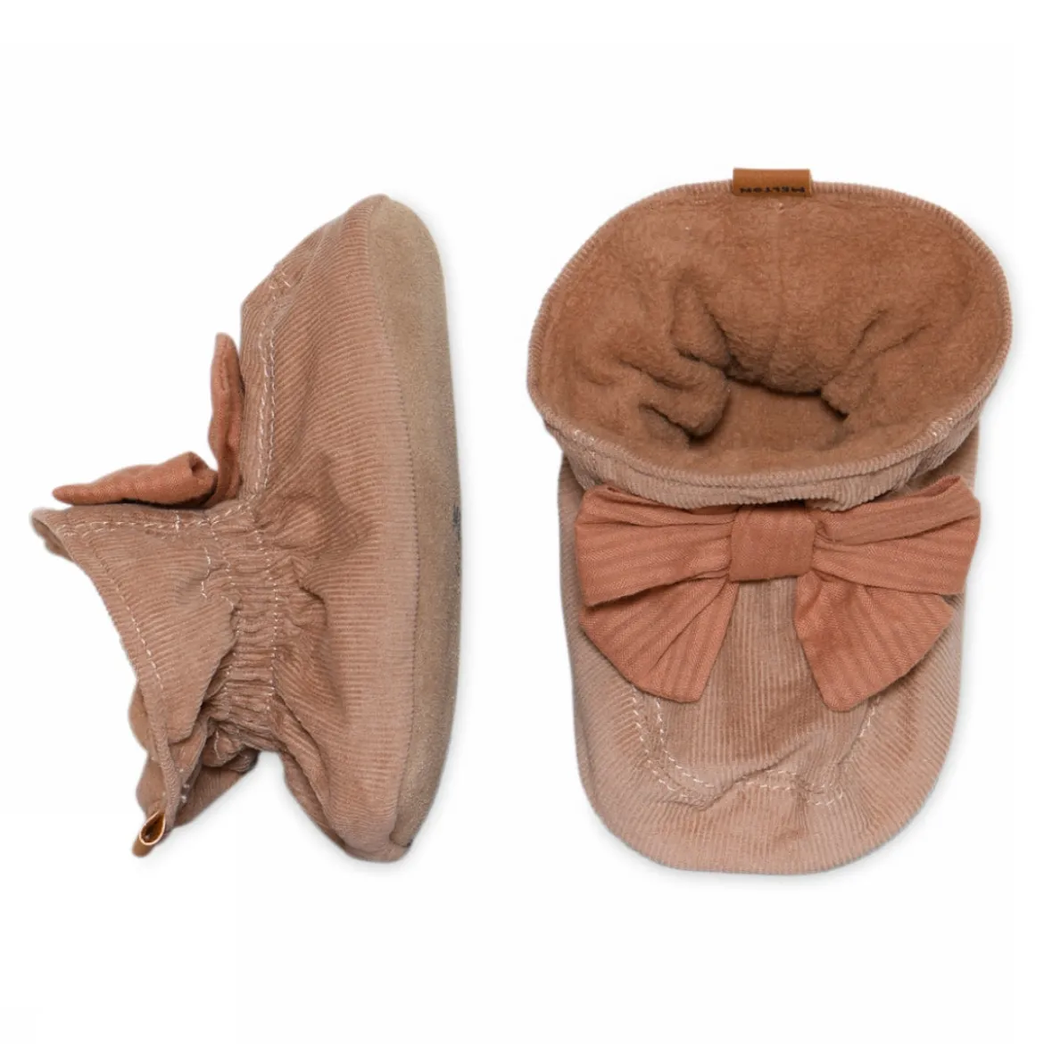Bow textile slippers