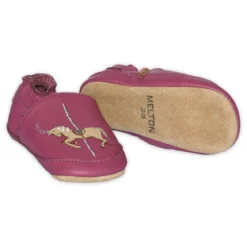Carousel leather slippers