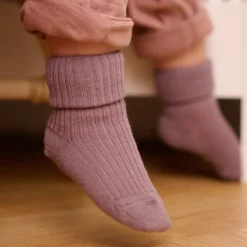 Cotton rib baby socks