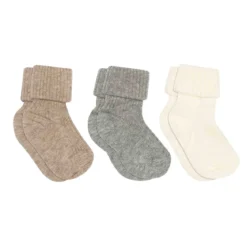 Cotton rib baby socks - 3-pack