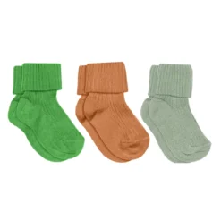 Cotton rib baby socks - 3-pack
