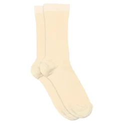 Fine cotton rib socks