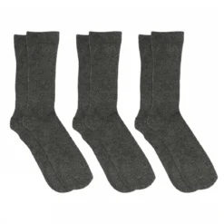 Fine cotton rib socks 3-pack