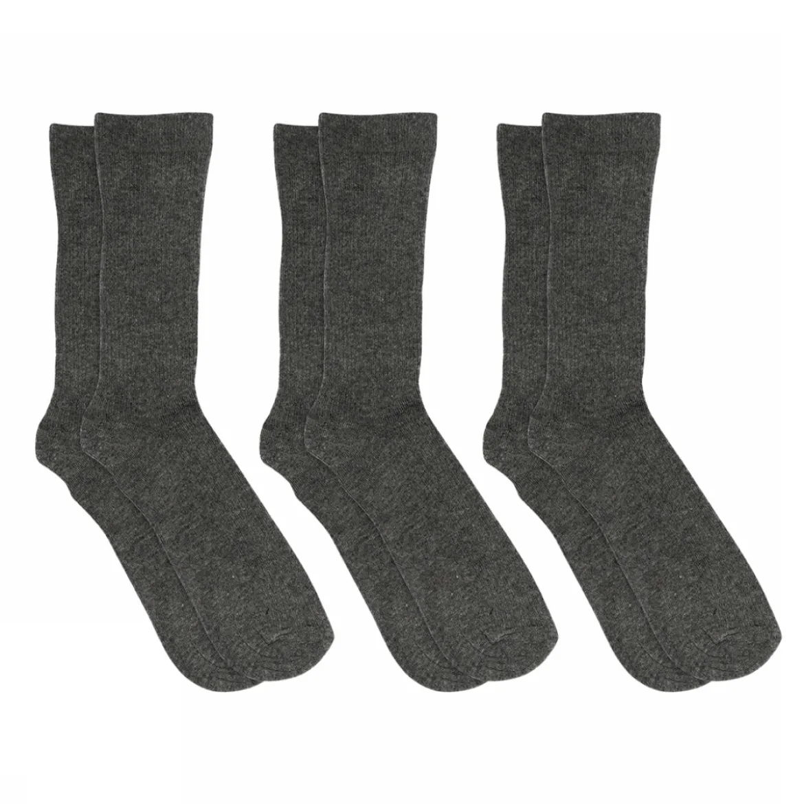 Fine cotton rib socks 3-pack