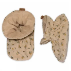 Floral textile slipper