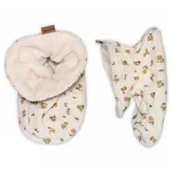 Floral textile slipper