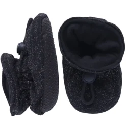 Glitter textile slippers