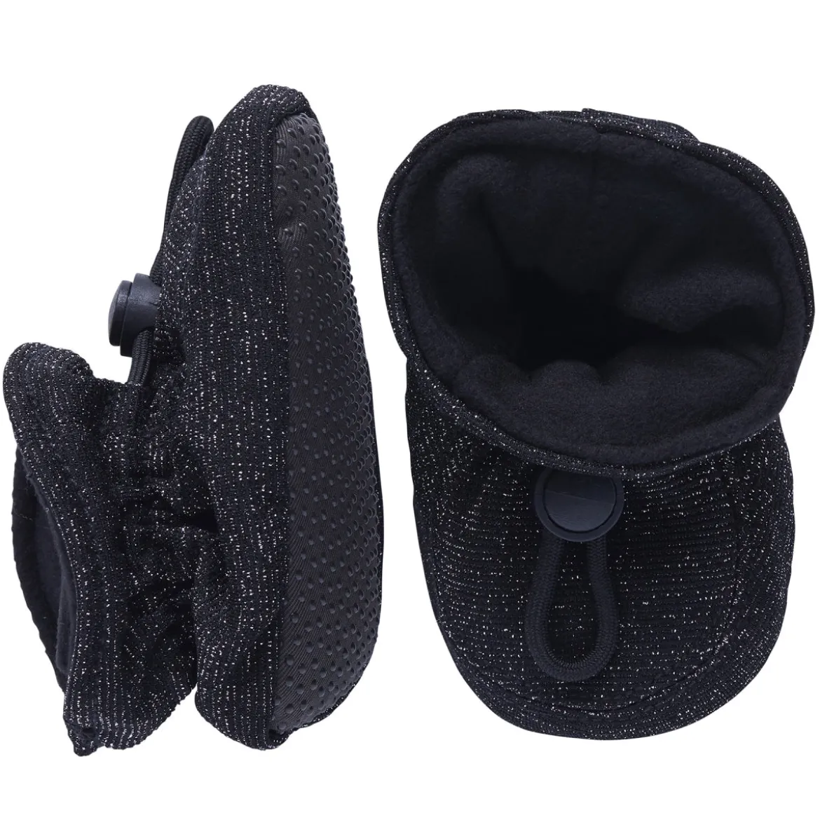 Glitter textile slippers