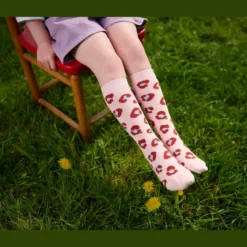 Leopard knee socks
