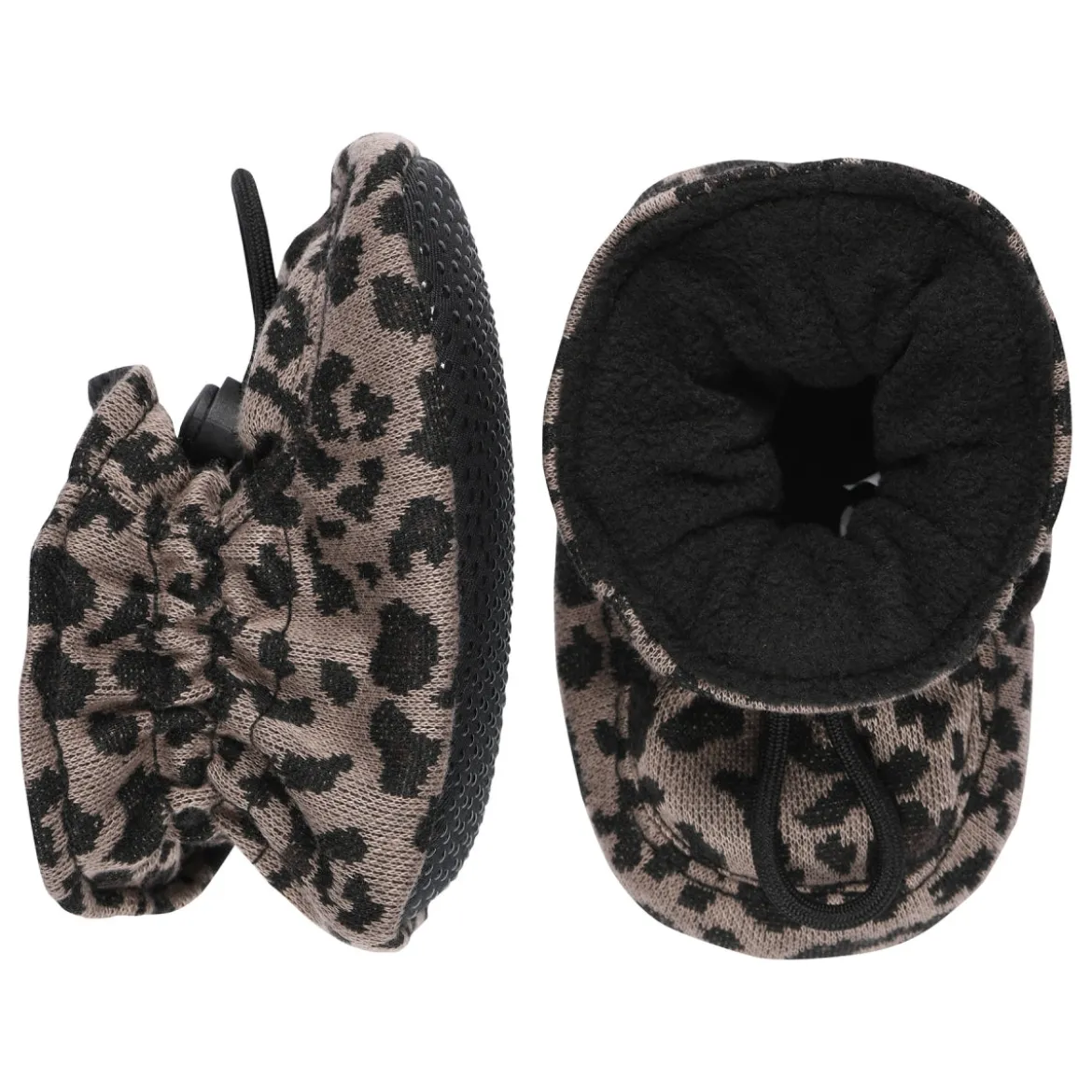 Leopard textile slippers