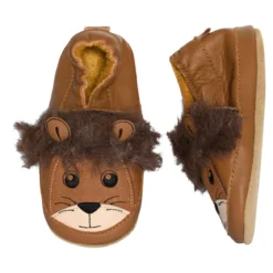 Lion Leather slippers