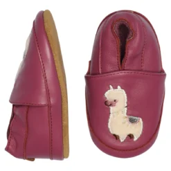 Llama leather slippers