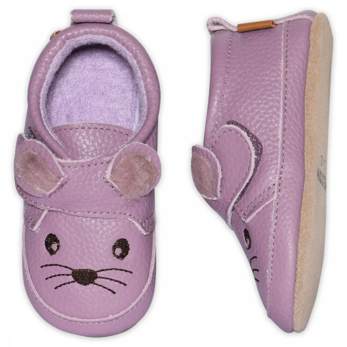 Mouse leather slipper