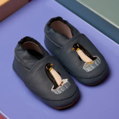 Penguin leather slipper