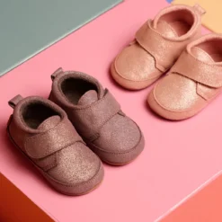 Shimmer leather slipper