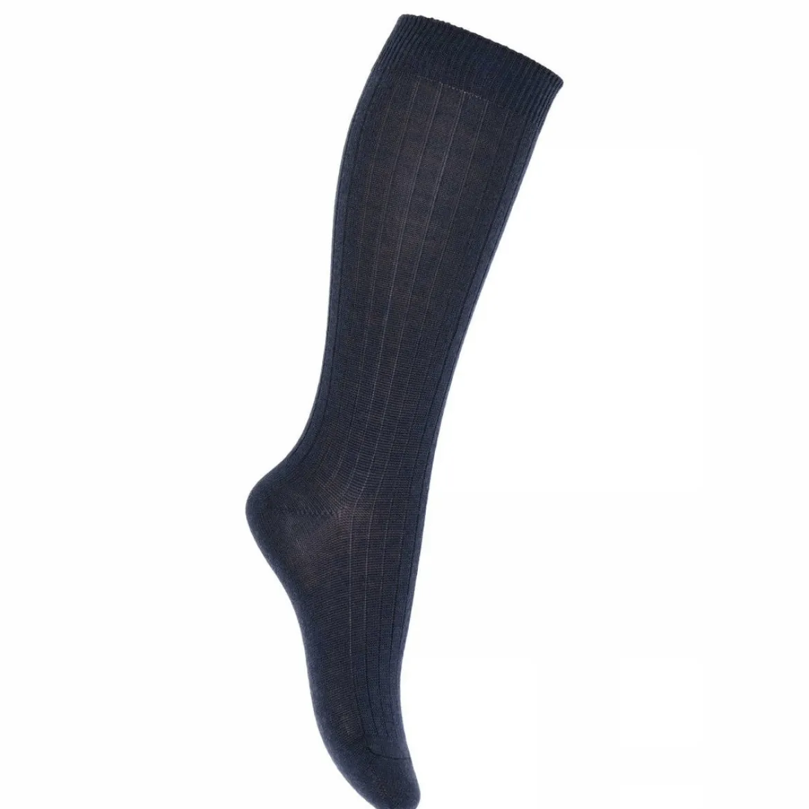 Wool rib knee socks