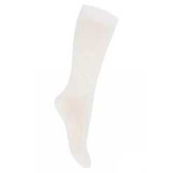 Wool rib knee socks