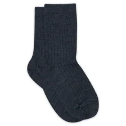 Wool rib socks