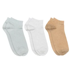 Zoe glitter sneaker socks - 3-pack